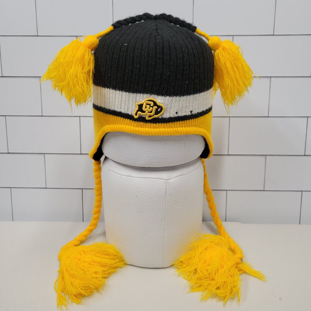 Colorado Buffaloes New Era Trapper Beanie Winter Hat Ear Flap Tassel One Size